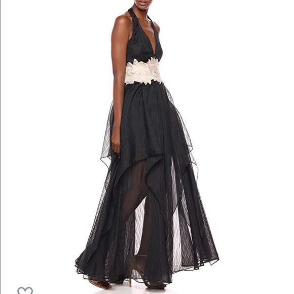 Halston Heritage Dresses & Skirts - halston heritage black halter v-neck